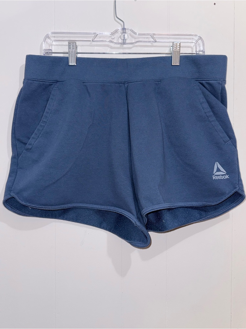 Reebok Studio French Terry Relaxed Shorts Blue XL EUC